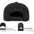 thumbnail image 4 of Snapback Hats for Men Flat Bill Black Mens Baseball Cap Brim Snap Back, 4 of 6