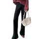 thumbnail image 1 of Guardurnaity Pantalones largos de cintura alta de estilo informal para mujer, pantalones de pierna ancha para otoño, viajes, senderismo, banquete para Prendas para la parte inferior del cuerpo Negro Guardurnaity AP015849-02, 1 of 6