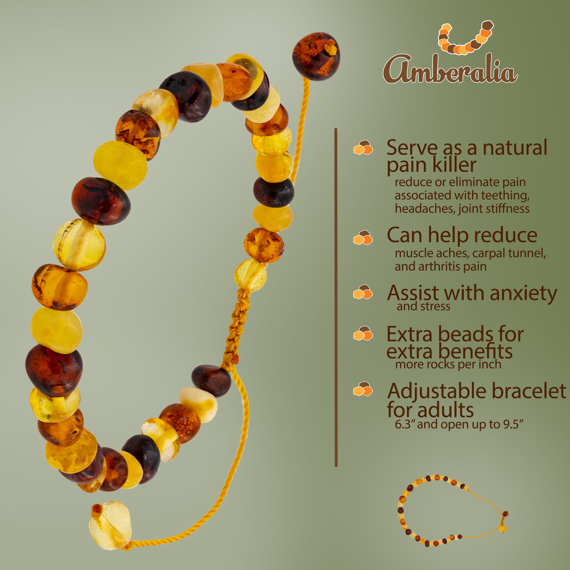 Amber & Turquoise Gemstone Teething Necklace – Birdie's Room All-Natural