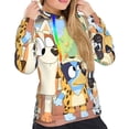 thumbnail image 5 of Lsque Bluey Pattern Casual Women's Hoodie,Hooded Sweatshirt with Kangaroo Pocket,Pullover Hoodie with Eye-catching Drawstrings-X-Large, 5 of 8