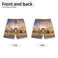 thumbnail image 4 of Rocae Vintage Wildlife Protection for Teen Beach Trunks Boys Swim Trunks with Compression Liner Quick Dry Board Shorts, 4 of 9