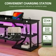 thumbnail image 5 of Uforic LED TV Stand for 70 Inch TV, Rustic Entertainment Center TV Console w/Power Outlets,Black, 5 of 9