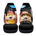 thumbnail image 4 of POLERO Cheerful Hamster Polyester Front Seat Cover Soft, Elastic Car Seat Covers for Women, Full Set of 2 Vehicle Seat Covers, 4 of 12