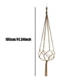 thumbnail image 3 of Macrame Plant Hanger,Indoor Hanging Planter Basket with Wood Beads Decorative Flower Pot Holder,Handmade Boho Hanging Planter Basket, Hanger Flower Pot Rope Wall Indoor Home Decor 1pc, 3 of 9