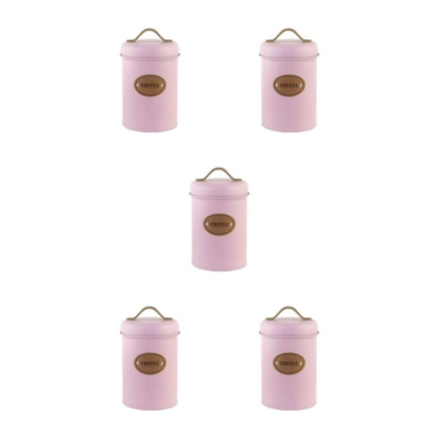 Transemion Space-Saving Storage Jar Set Neatly Store Kitchen In Style Versatile Kitchen Storage Jars Airtight Jars Kitchen Pink coffee 5Set