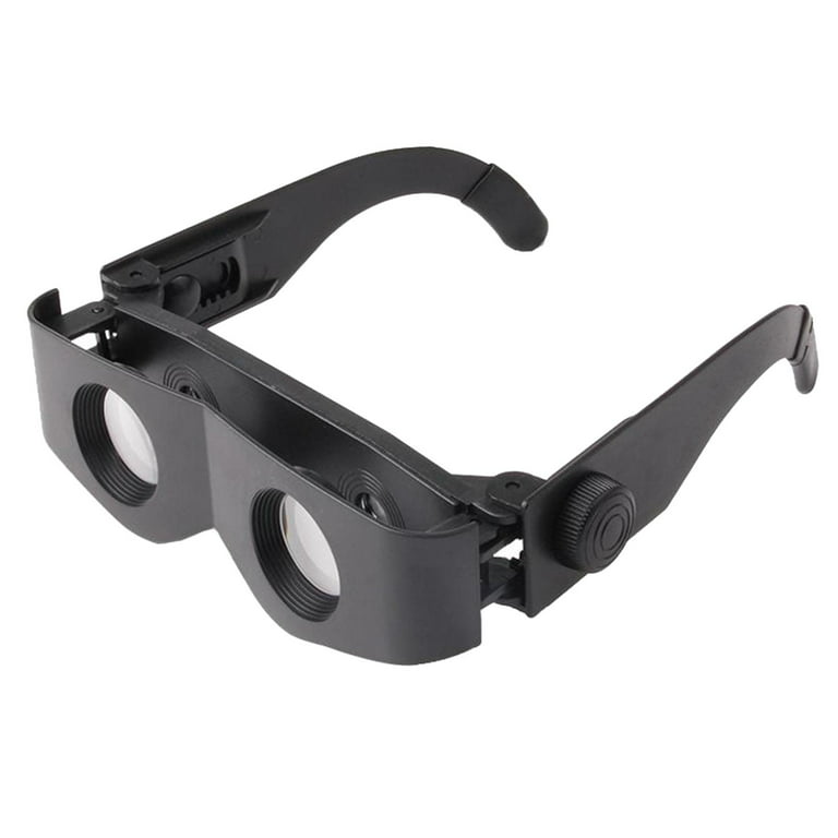 Headband Magnifying Glasses, Magnifying Glass, Hands- Fishing Telescope, Adjustable Focus, Size: 14X14X3CM, Black