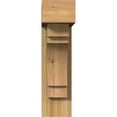 thumbnail image 2 of Ekena Millwork 6"W x 18"D x 22"H Merced Block Rough Sawn Bracket w/ Offset Brace, Western Red Cedar, 2 of 25
