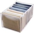 thumbnail image 1 of 7 Grids Washable Wardrobe Clothes Organizer,jeans Compartment Storage Box 36*17*12, 1 of 1