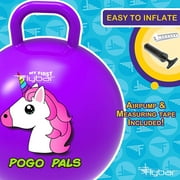 Flybar Hopper Ball for Kids - Bouncy Ball with Handle، Durable Bouncy Balls، 125lbs، Ages 3 +، Unicorn، S