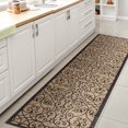 thumbnail image 5 of JONATHAN Y SANTA MONICA 2 x 8 Runner Rug, Madrid Vintage Filigree Textured Weave - Black/Khaki, SMB107A-28, 5 of 7