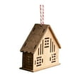 thumbnail image 2 of Ganfancp Adornos de Navidad Casa de Madera Pequeña Casa de Madera Decoraciones para Colgar Árbol de Navidad Accesorios para Colgar Artículos para Colgar En La Ventana Ofertas Flash Liquidación 1* Cas, 2 of 6
