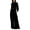 A1-Black, variant on Women's Velvet 2 Piece Set, Long Sleeve Mock Neck Top and Wide Leg Pants, Soft Matching Lounge Sweatsuit with Dressy Elegant Style for Cocktail Party Evening Wear Black 2XL