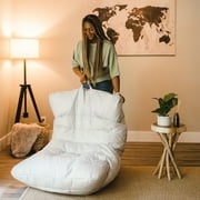 Big Joe Roma Bean Bag Chair, Moonstone Tessellation Lenox, Durable Woven Polyester, 3 feet