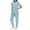 Light Blue, variant on Scrubs for Women 2 Piece Set, Womens Short Sleeve V Neck Top & Jogger Pant Workwear Outfits with Pockets (XL, Blue)
