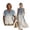 Blue Leaf, variant on FOR U DESIGNS Cherry Blossom Sea Wave Print Couple Clothes Set Matchable Clothes Linen-Like Men Casual Shirt or Women Maxi Sleeveless Dress for Wedding Beach Vocation