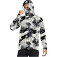 thumbnail image 2 of DDAPJ pyju Sun Protection Camo Shirts for Men with Mask UPF 50+ Fishing Hiking Shirt Long Sleeve UV Rash Guard Lightweight Cooling Athletic Hoodies Dark Gray L, 2 of 6