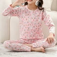 thumbnail image 4 of Coerni Toddler Kids Pa𝗷amas Sets Girls Boys Long Sleeve Print Sleep𝚠ear Cotton 2pc Fall Outfits for Baby Girls Boys, 4 of 7