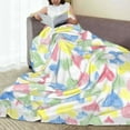 thumbnail image 5 of Yiaed Hand Drawn Colored Hearts Pattern Fleece Throw Blanket,Fleece Throw Blankets for Couch & Bed All Season Use -40"x30", 5 of 6