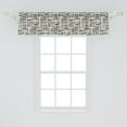 thumbnail image 2 of Ambesonne Strips Valance Pack of 2, Brushstroke Modern Strips, 54"X12", Black Earth Yellow, 2 of 3