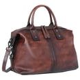 thumbnail image 1 of Bolso de hombro Iswee Satchel de piel vintage para mujer, color café, 1 of 9