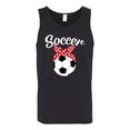 thumbnail image 2 of Wild Bobby, Cute Soccer Mom Ribbon Soccer Ball Gift Sports, Mother's Day, Men Graphic Tank Top, Black, Small, 2 of 3