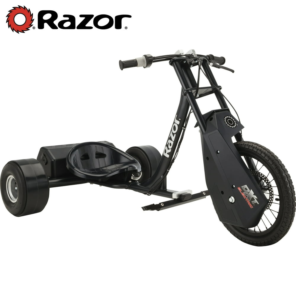 Razor DXT Electric Drift Trike Black Adjustable Seat and Variable Speed