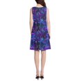 thumbnail image 3 of FORMRS Summer Dress for Women Loose U Neck Sleeveless Midi Beach Sundresses with Pockets, Purple Mushrooms Pattern, 3 of 8