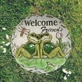 thumbnail image 2 of Comfy Hour Farmhouse Collection 10" Two Frogs, Garden Stepping Stone, Concrete, 2 of 4