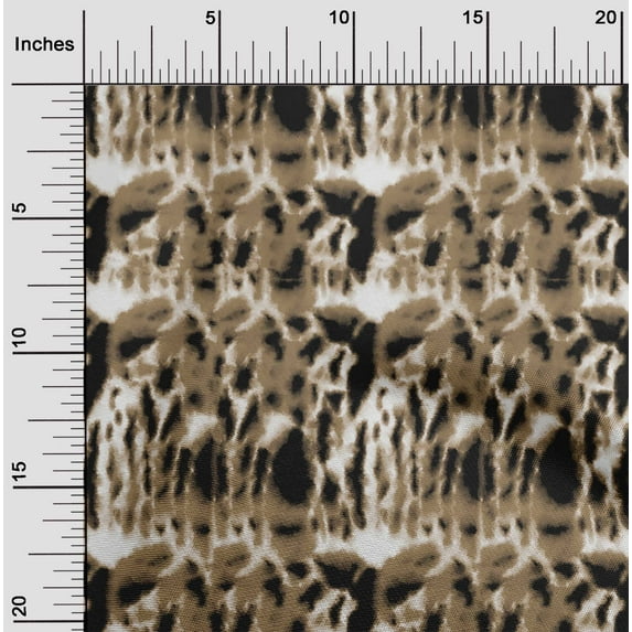 oneOone Viscose Jersey Light Brown Fabric Animal Skin Sewing Material Print Fabric By The Yard 60 Inch Wide-R2G