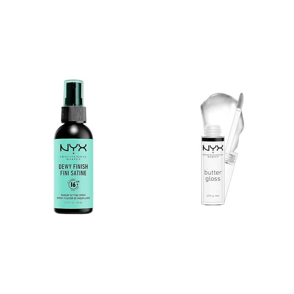 Spray fijador de maquillaje y brillo de labios NYX Dewy Finish Vegan