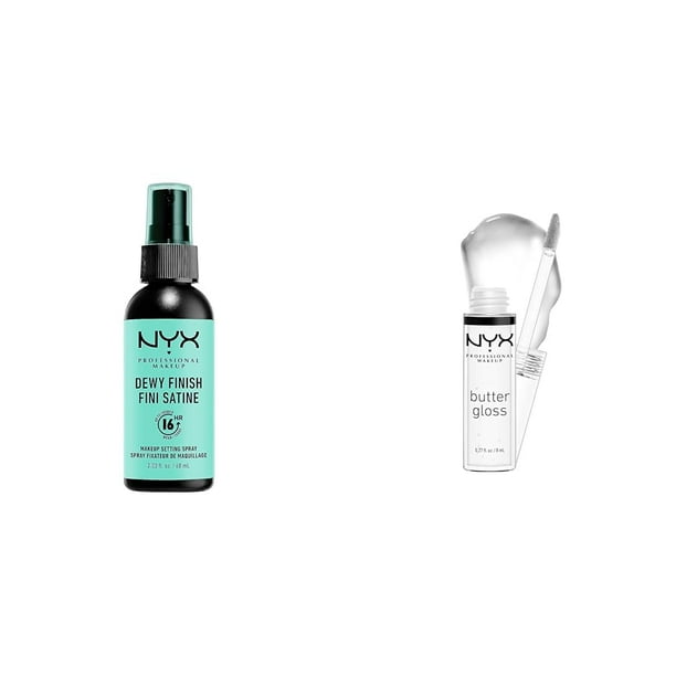 Spray fijador de maquillaje y brillo de labios NYX Dewy Finish Vegan