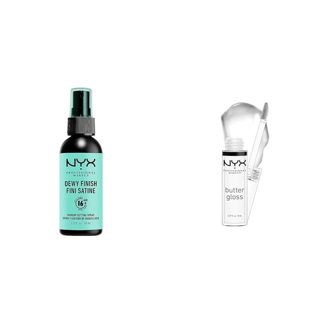 Spray fijador de maquillaje y brillo de labios NYX Dewy Finish Vegan