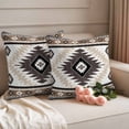 thumbnail image 2 of Brown Beige Boho Outdoor Waterproof Pillow Covers, Abstract Southwestern Ethnic Geometric Decorative Square Throw Pillowcase Sofa Cushion Sham for Patio/Couch/Chair, 16"x16" 2 Pack, 2 of 8