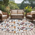 thumbnail image 4 of Round Rugs 7 Ft, Dog Claws Non Slip Area Rugs for Kitchen Bedroom Entryway, Pet Cat Cartoon Cute Animal Bone Pawprints Washable Carpet Runner Rug Floor Mats for Bedroom Home Decor, 4 of 8