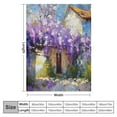 thumbnail image 4 of JEUXUS Violin Flower Purple Violet Flannel Blanket, Soft and Durable, Multi-Purpose, Various Sizes White, 4 of 6
