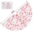 thumbnail image 3 of KLL 36" Christmas Tree Skirt Cute Hand Drawn Hearts Xmas Tree Skirts Mat for New Year Xmas Holiday Party Indoor Outdoor Home Decoration, 3 of 7