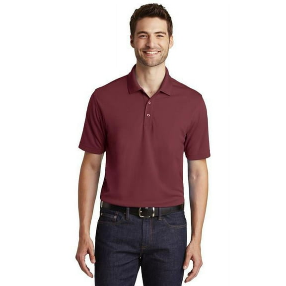 Port Authority 1236751 Dry Zone UV Micro-Mesh Polo Shirt, Burgundy - Extra Small