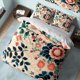 thumbnail image 1 of Juego de Ropa de Cama con Patrón Japonés, Funda Nórdica de Algodón Crisantemo,, 1 of 5