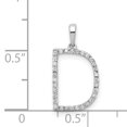 thumbnail image 4 of 14K White Gold Diamond 0.096-CT Block Letter D Initial Charm Pendant, 4 of 4