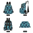 thumbnail image 4 of FORMRS Mini Backpack Purse for Women Quilted Travel Daypack Casual Shoulder Bag, Teal Blue Abstract Pattern, 4 of 7