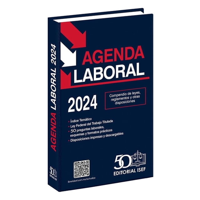Libro Agenda Laboral 2024 Tapa Blanda, Autor Ediciones Fiscales Isef, Editorial Ediciones Fiscales Isef, Sa