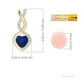 thumbnail image 5 of Angara Natural Blue Sapphire Pendant Necklace for Women in 14K Yellow Gold - September Birthstone Jewelry | Blue Sapphire Infinity Heart Pendant, 5 of 10