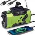thumbnail image 2 of 2X Emergency Weather Radio Hand Crank Portable Solar Charging with AM/FM/NOAA LED Flashlight SOS Alert 2000mah, 2 of 7