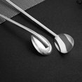 thumbnail image 3 of BESTONZON - Juego de 6 cucharas para beber de acero inoxidable de forma ovalada de metal, reutilizables, para cócteles (color primario), 3 of 3