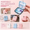 thumbnail image 3 of Small Pill Case, Travel Pill Box, Portable Pill Container for Purse or Pocket, Daily Medicine Organizer(White), 3 of 7