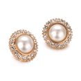 thumbnail image 2 of Yoursfs Pearl Earring for Women Faux Ivory Pearl Round Dangle Clip on Earring Gold Plated Non Pierced Earrings, 2 of 5