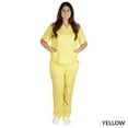 thumbnail image 1 of NATURAL UNIFORMS WOMENS SOLID V-NECK SCRUB SET FREE SHIPPING, 1 of 1