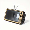 thumbnail image 5 of Soporte para teléfono móvil de escritorio, creativo, retro, amplificador de pantalla de TV, soporte para teléfono móvil, naranja, 5 of 5