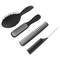 thumbnail image 3 of Juego de peines multifuncionales para el cabello, peine de cola de 9 filas, peine de doble diente, herramientas de peinado, conjunto negro, 4 Uds., 3 of 8