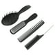 thumbnail image 3 of Juego de peines multifuncionales para el cabello, peine de cola de 9 filas, peine de doble diente, herramientas de peinado, conjunto negro, 4 Uds., 3 of 14